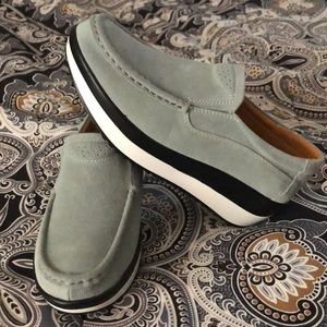 Grey Platform Loafers